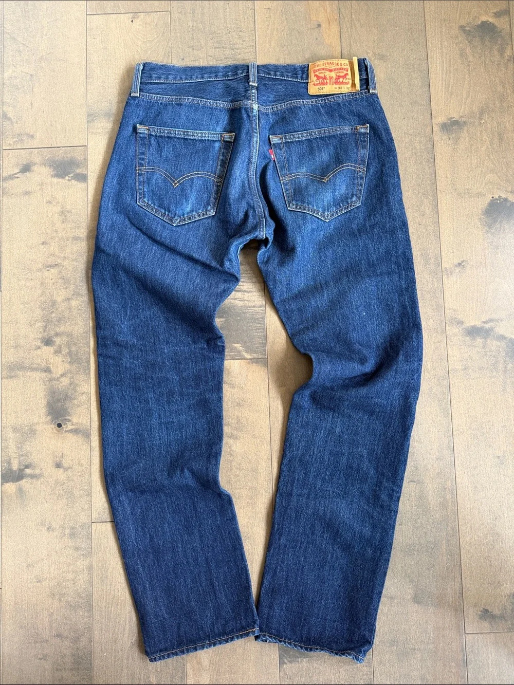 Levi’s 501 Original Straight Leg Waterless Button Fly Denim Blue Jeans